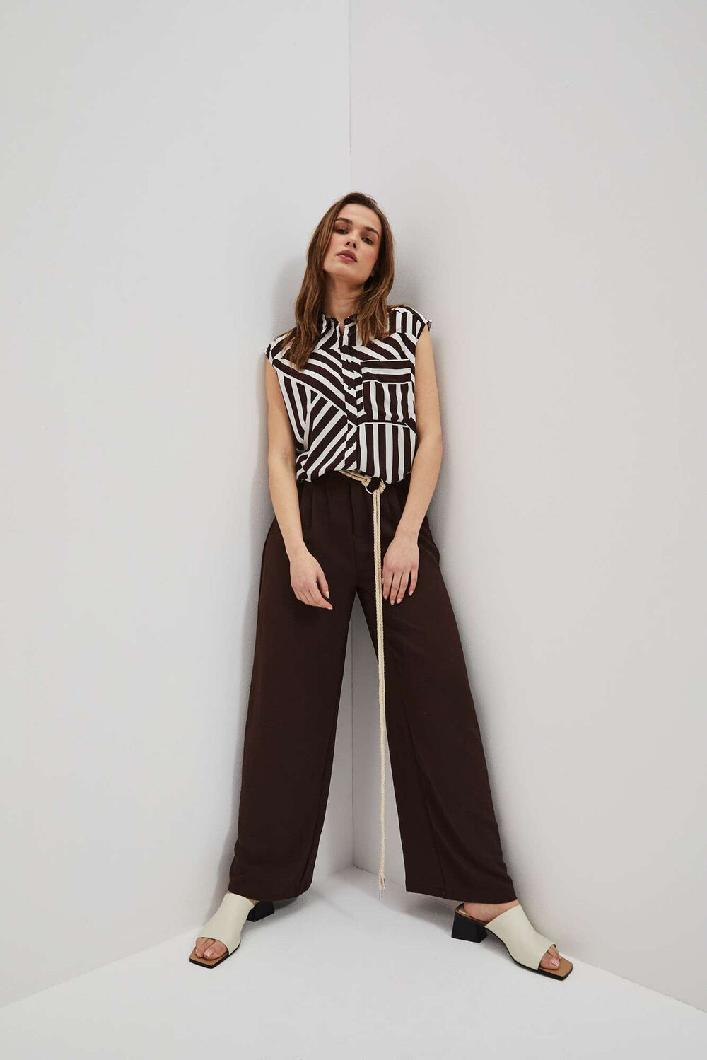 Marisse Women's Trousers L-Sp-4020 D.Oak