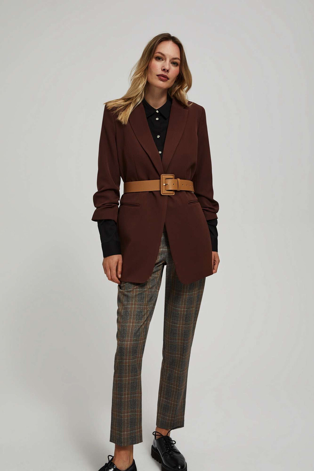 Marisse Wide Dark Beige Belt