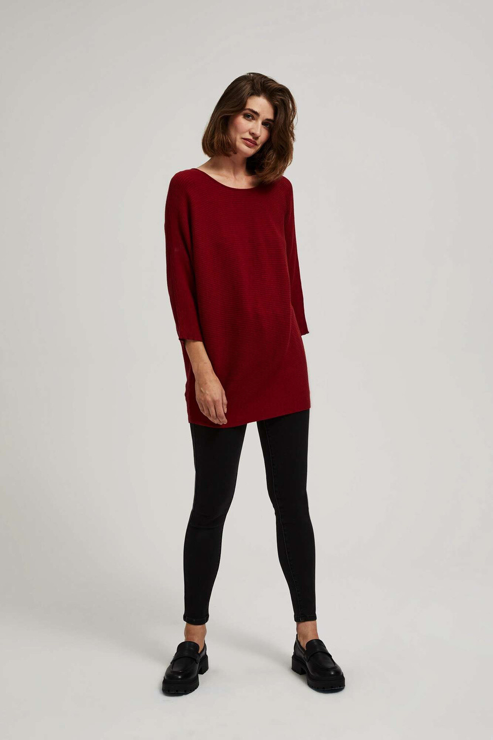 Marisse Burgundy Batwing Sweater