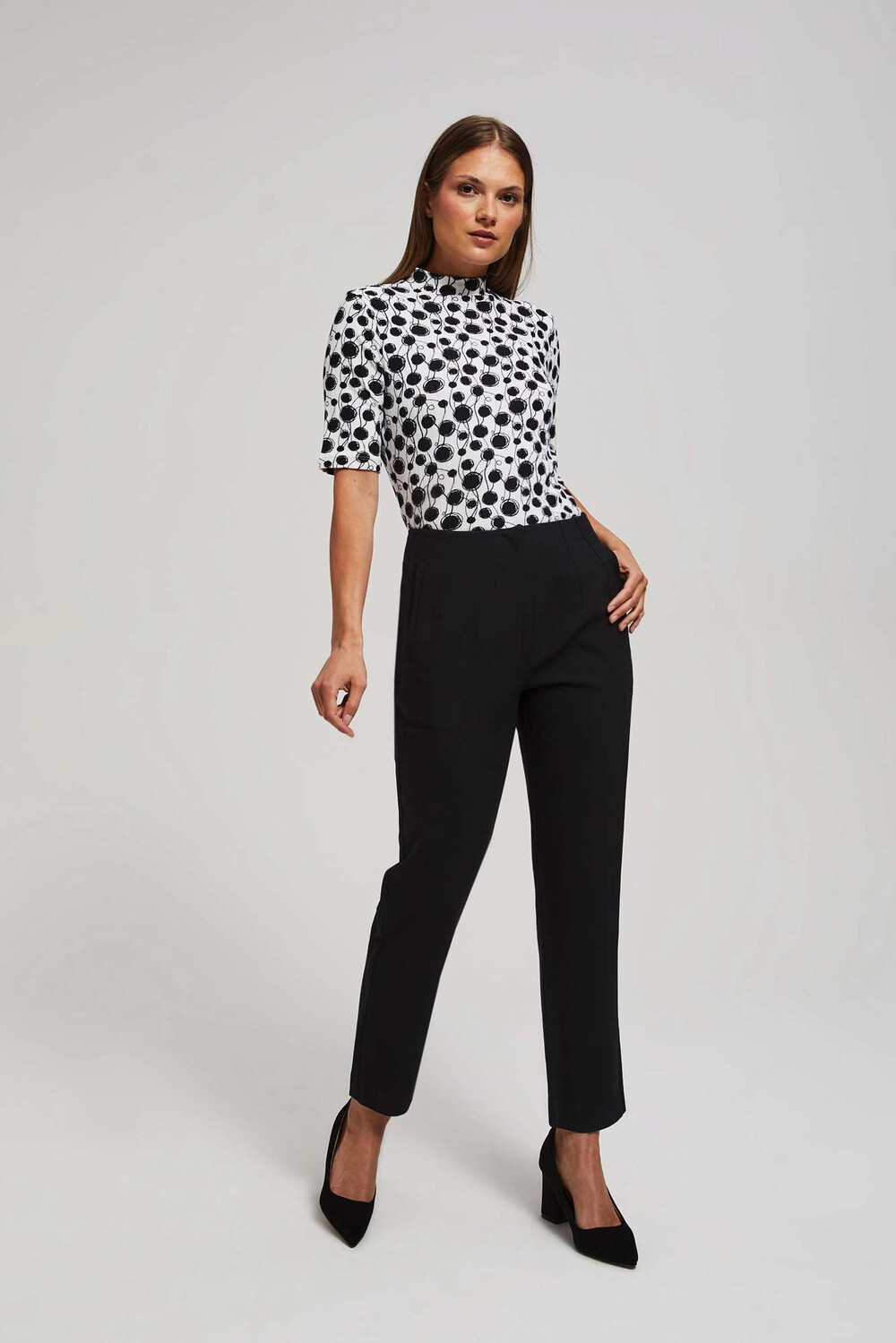 Marisse Black Straight Leg Trousers