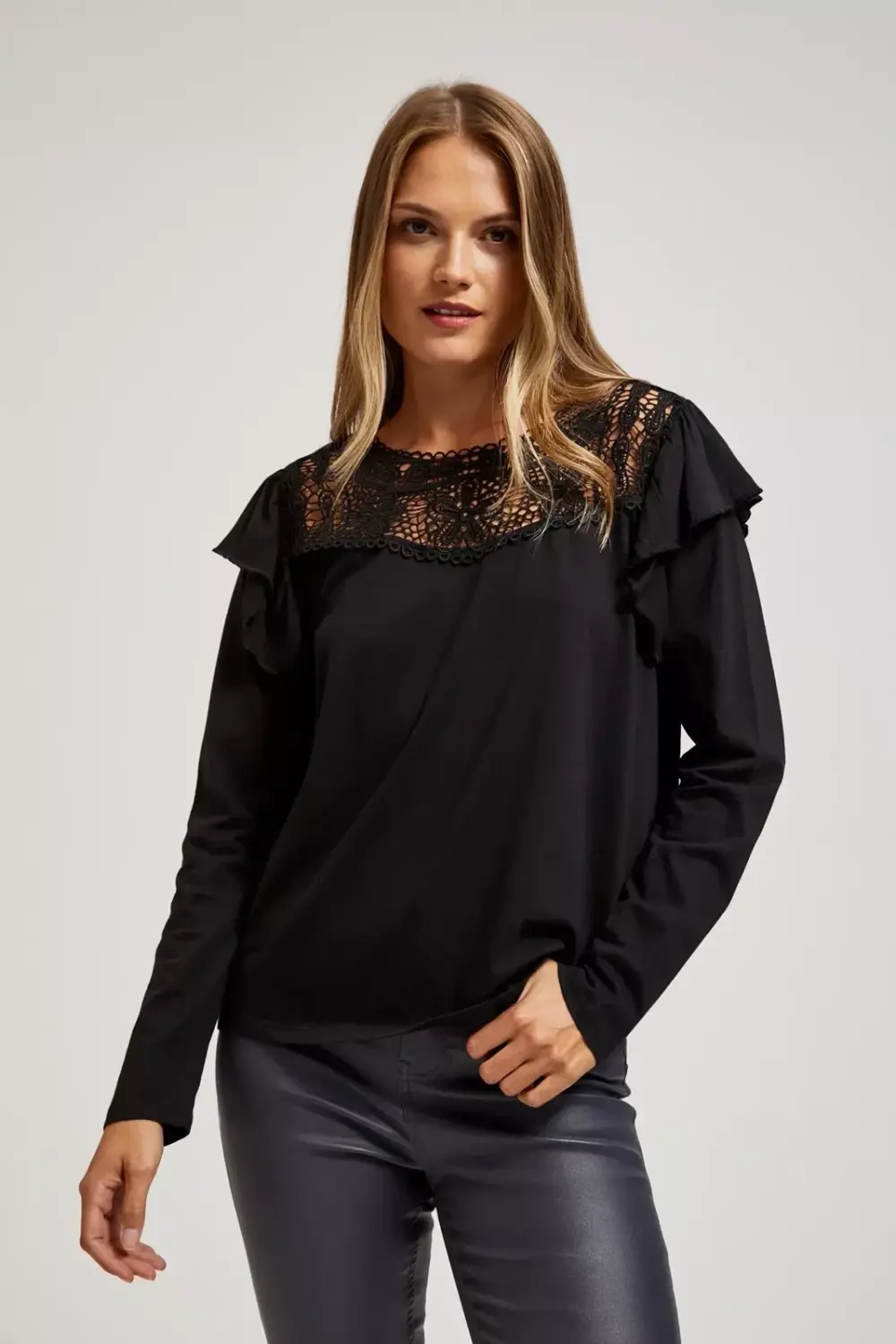 Marisse Black Lace Blouse