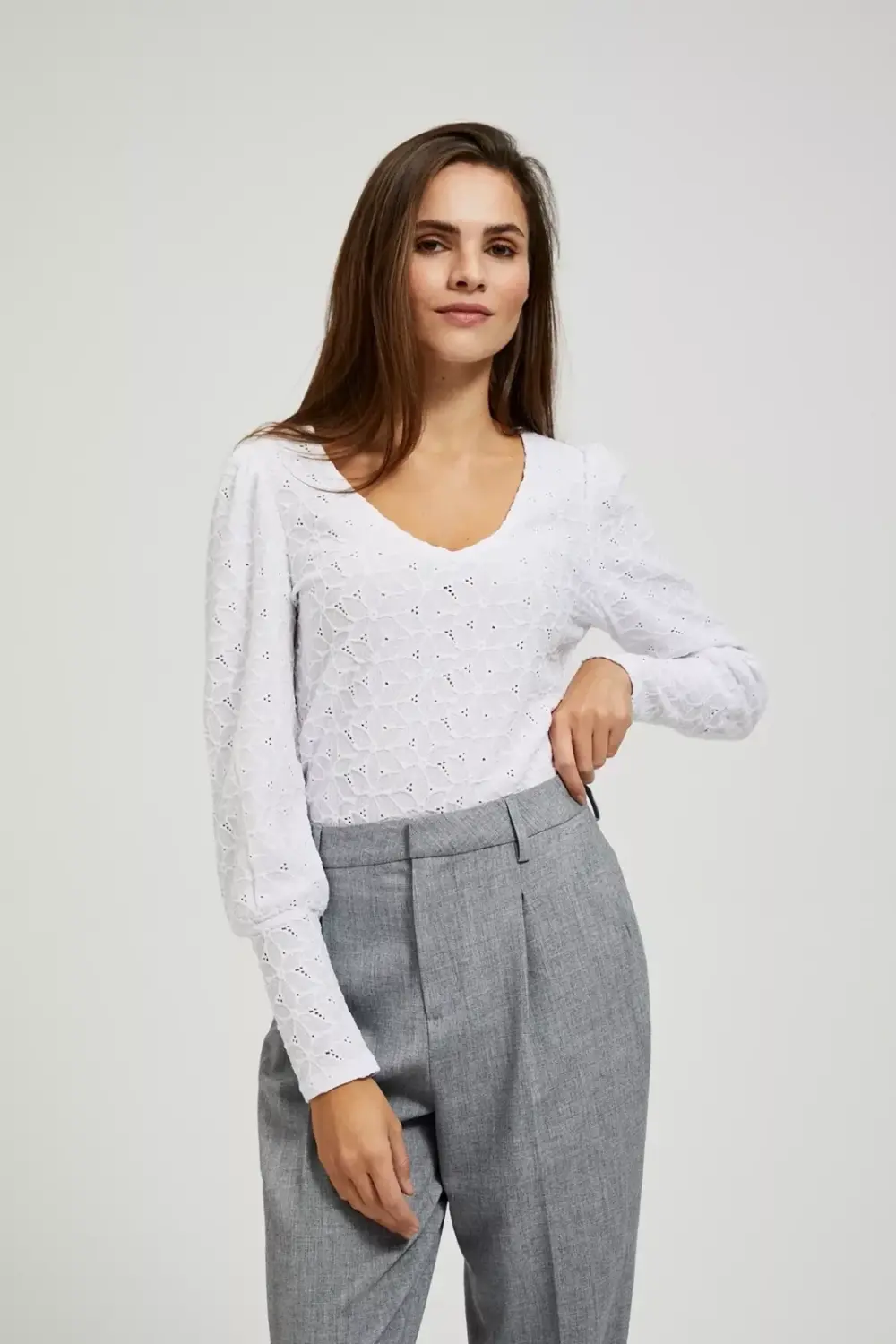 Marisse Openwork Blouse With A V-Neck