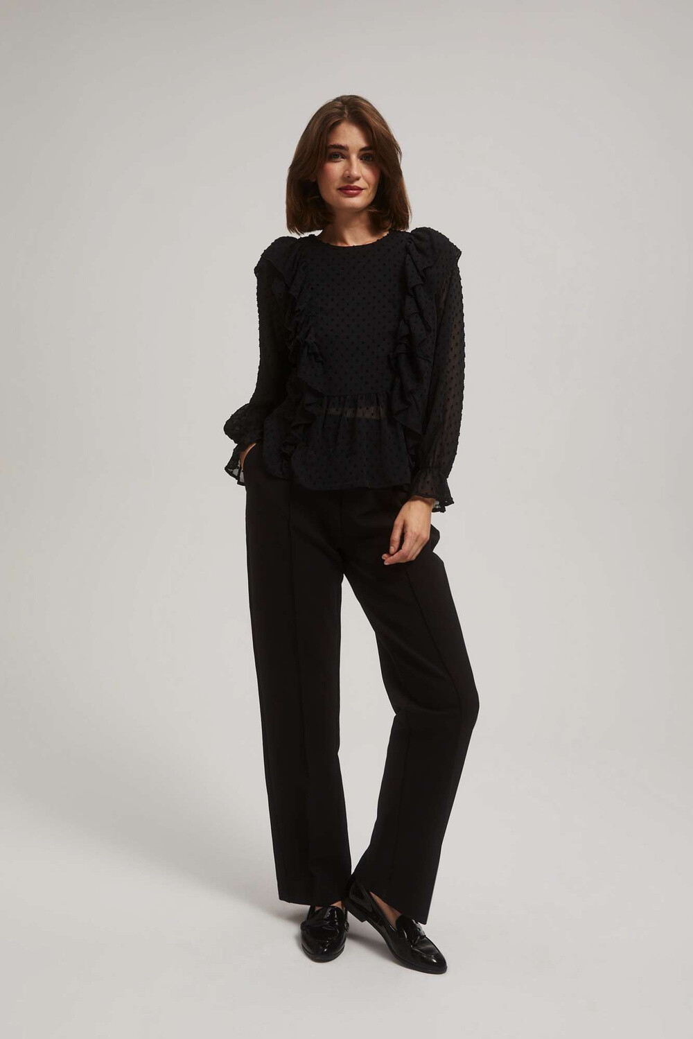 Marisse Black Pleated Trousers
