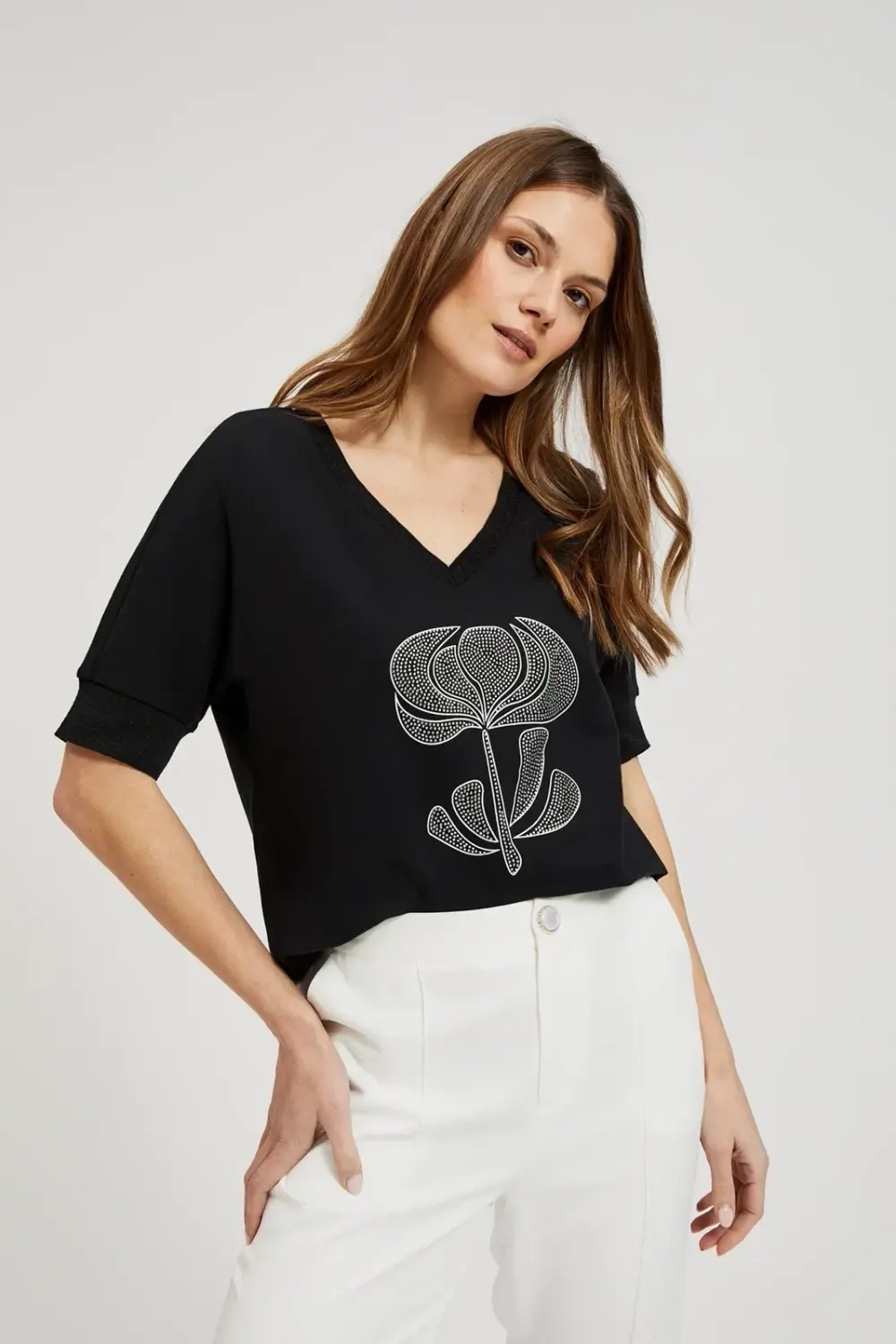 Marisse Women's Sweatshirt L-Bl-4301 Black