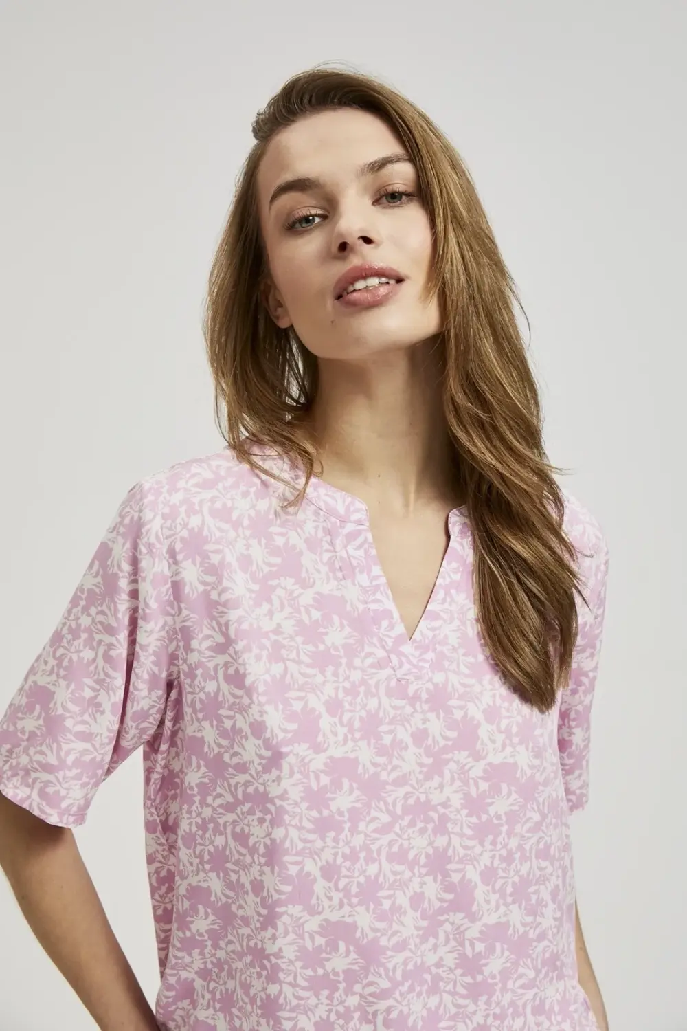 Marisse Women's Shirt L-Ko-4334 D.Pink