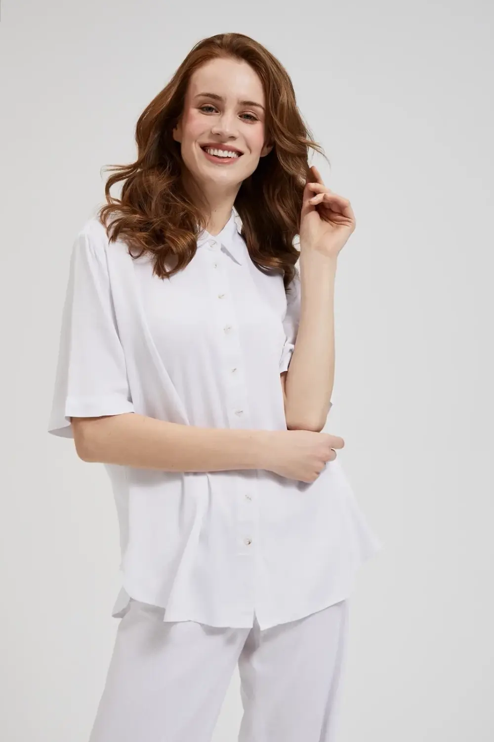 Marisse Women's Shirt L-Ko-4329 White
