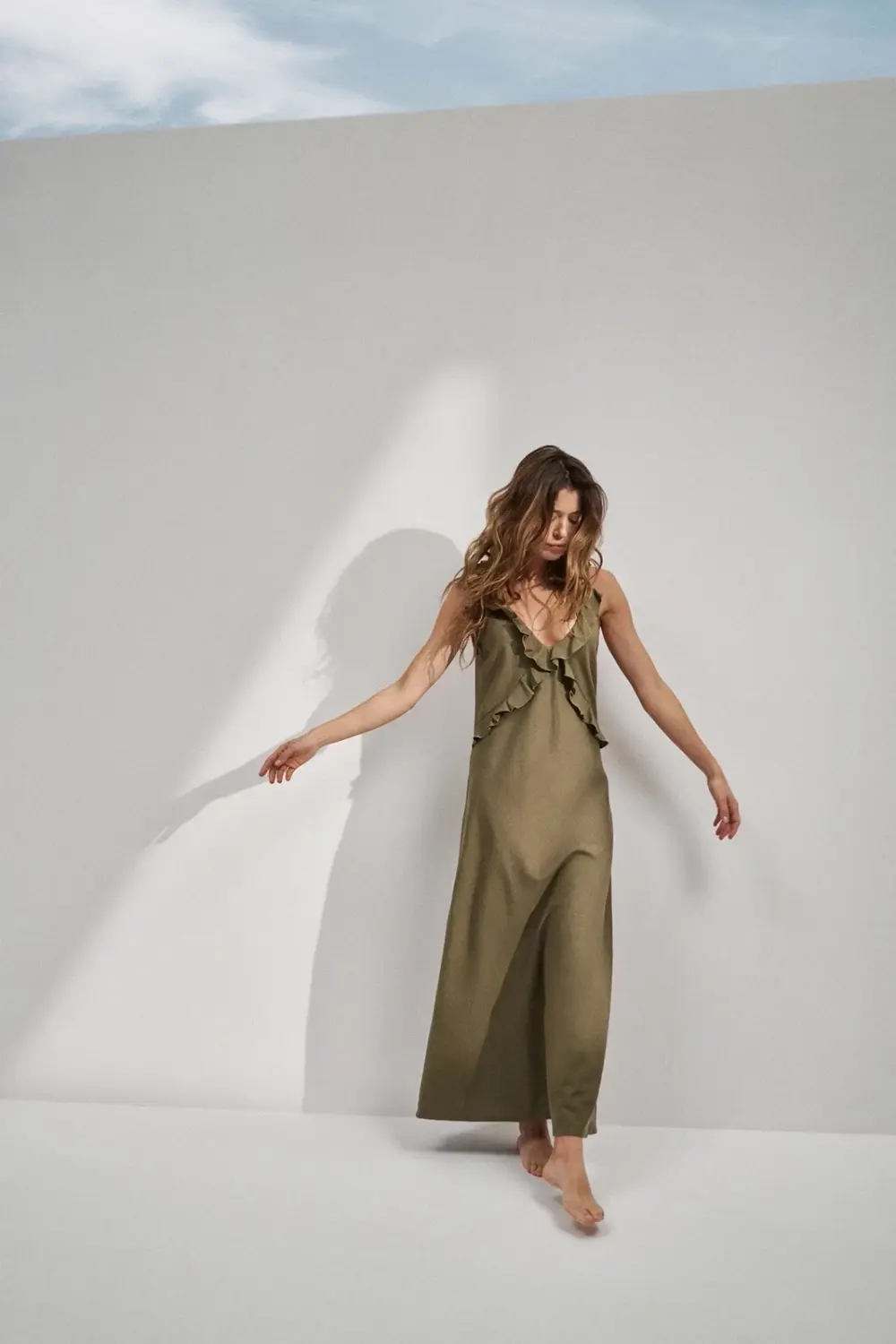 Marisse Women's Dress L-Su-4348 D.Olive