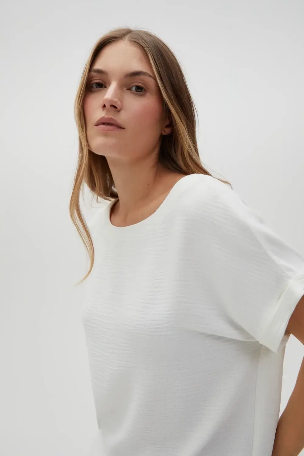 Marisse Women's Shirt L-Ko-4629 Off White