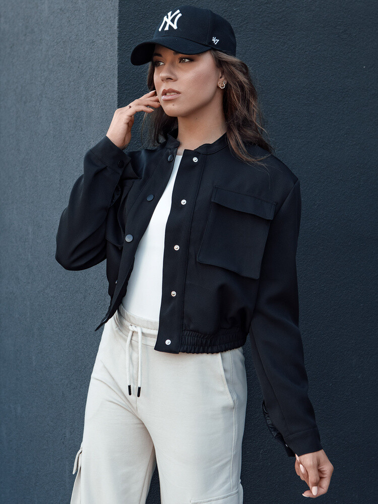 Kurtka damska bomberka PRIEV czarna Dstreet