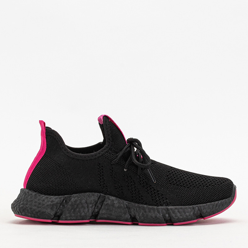 Resti Black and fuchsia women's sports shoes Bommgi - Footwear