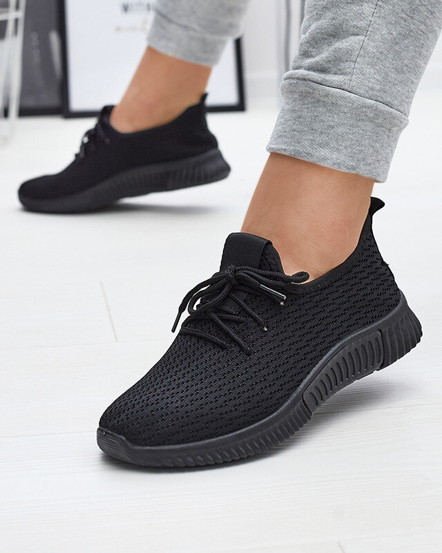 Resti Black women's fabric sports shoes Vobbu- Footwear