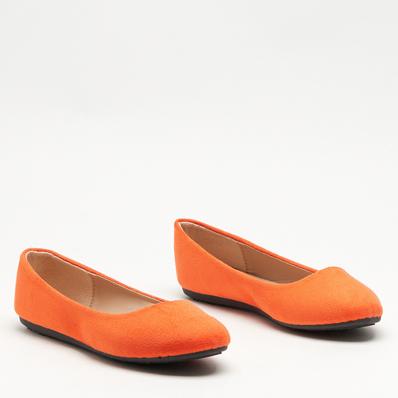 Resti Orange eco-suede women's ballerinas Marius