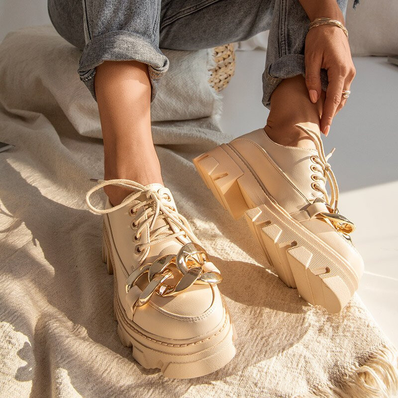 Resti Beige flat shoes Eqoia - Footwear