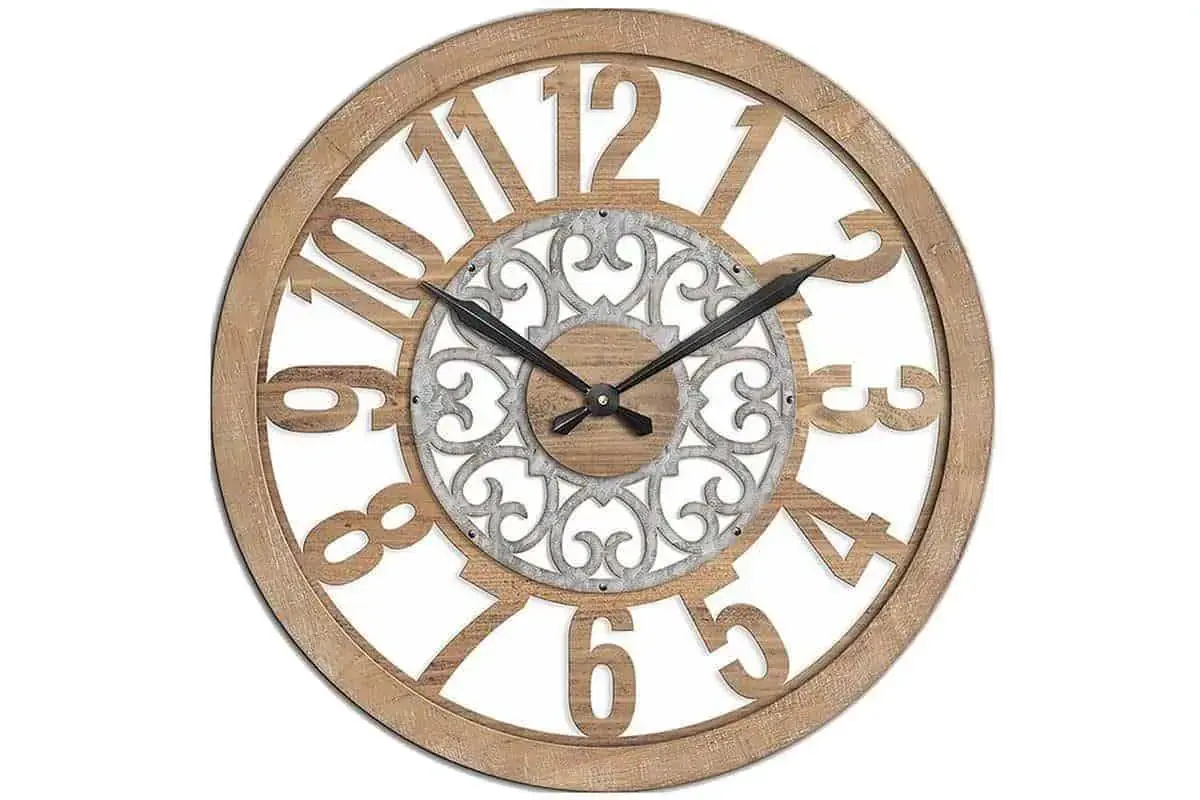 Autronic Hodiny nástěnné MDF a kov, 60cm HA1666