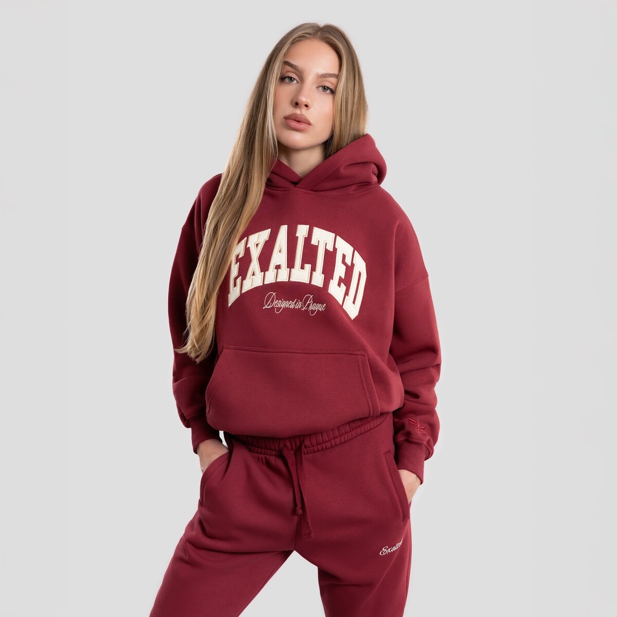 Dámská mikina exalted comfy-nest™ icon vínová xxs