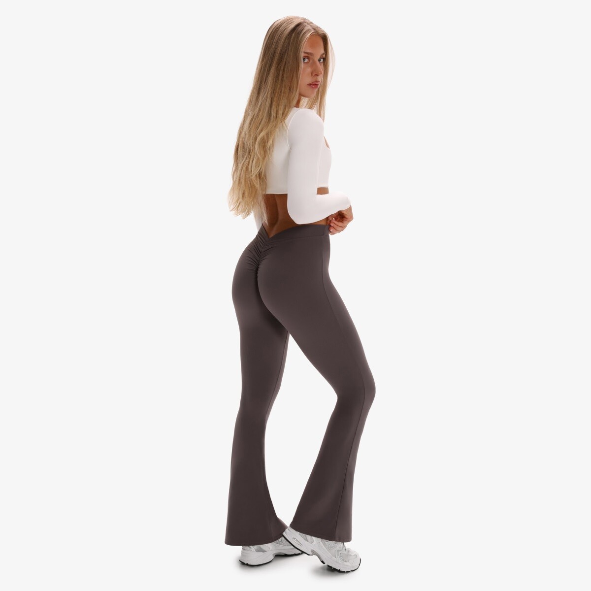 Dámské legíny exalted elysia curve flare tmavě šedá xs