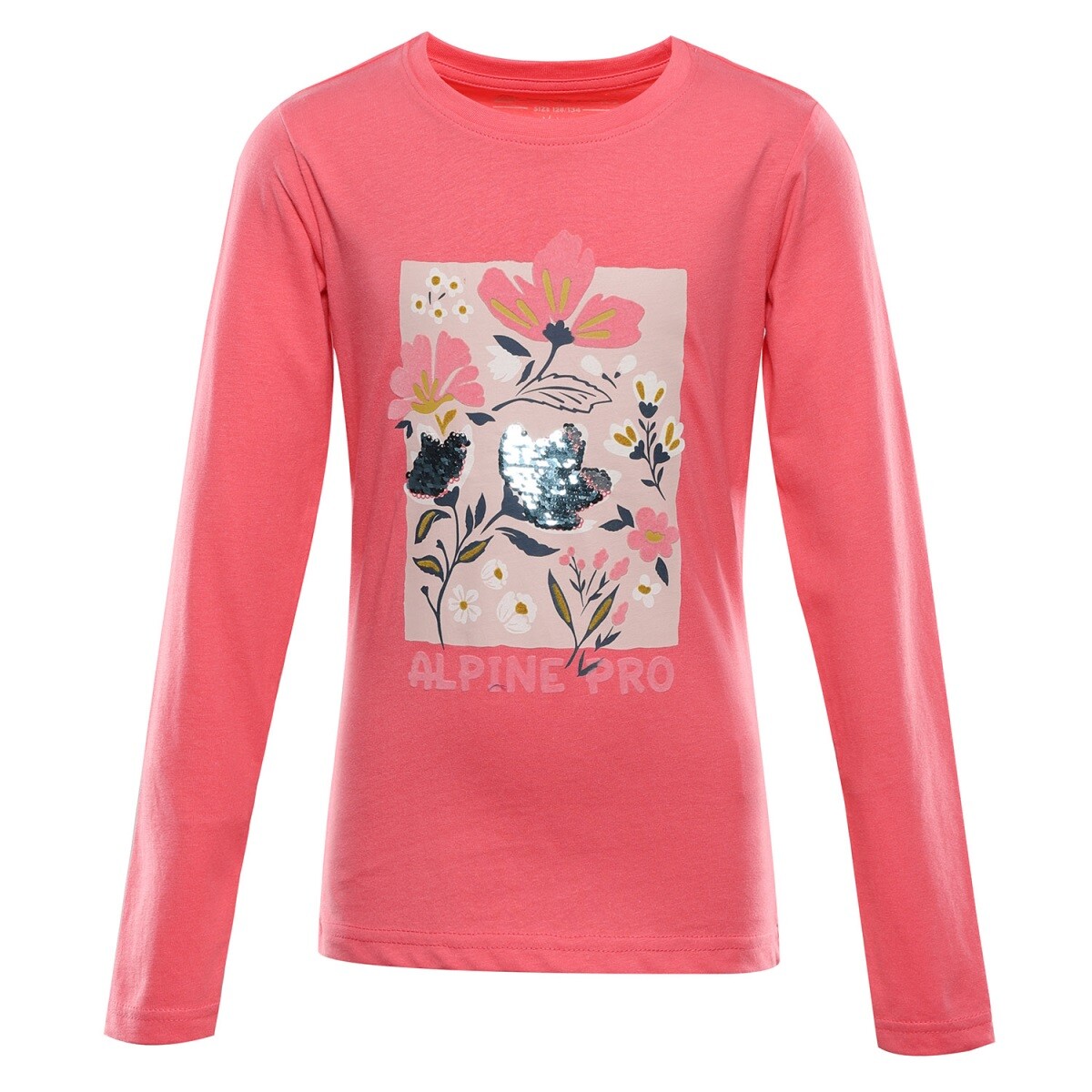 Dětské bavlněné triko alpine pro ecco 2 červená 164-170