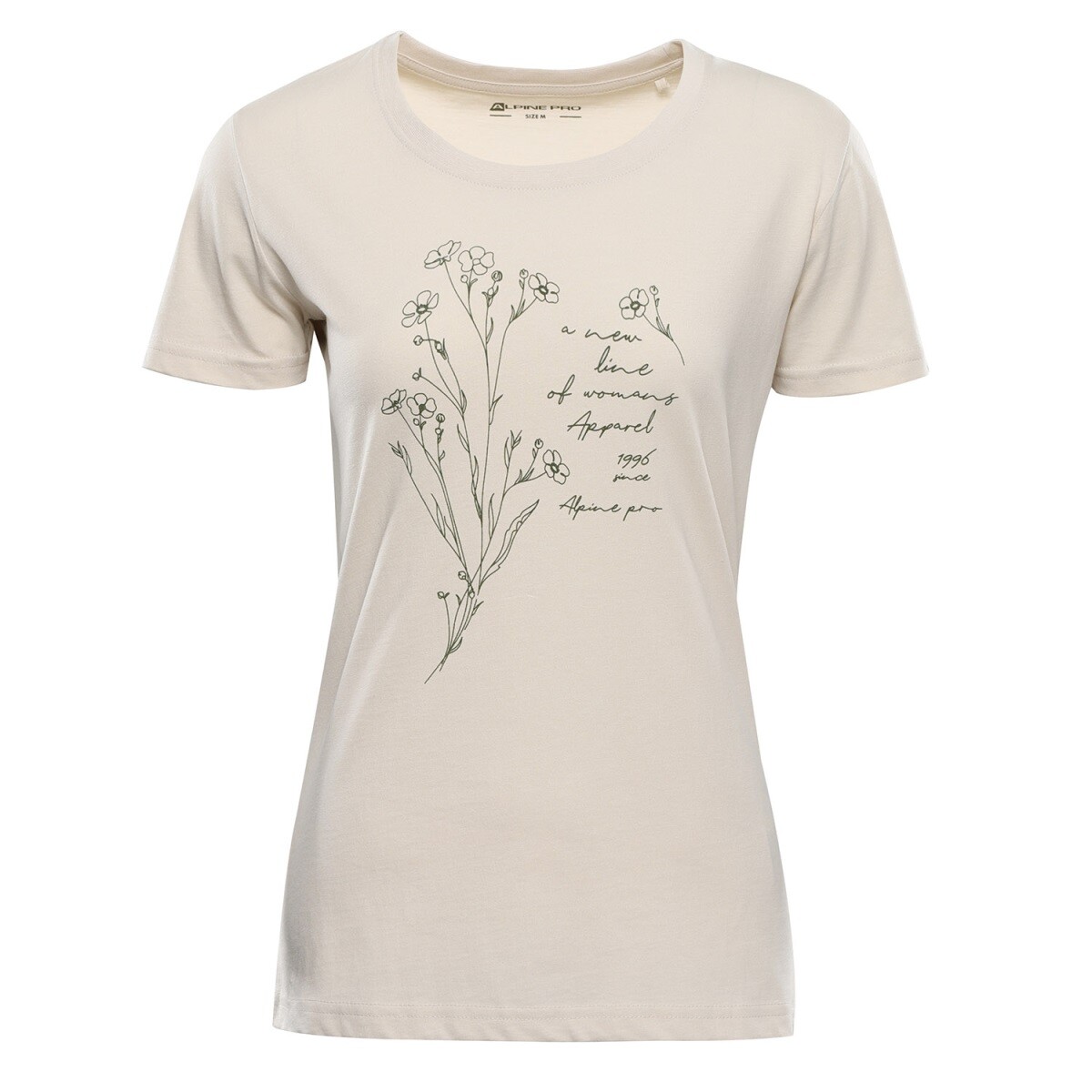 Dámské triko z organické bavlny alpine pro termesa 3 světle šedá xs