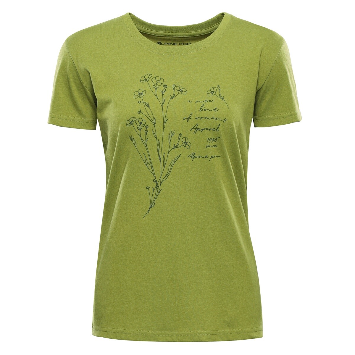 Dámské triko z organické bavlny alpine pro termesa 3 zelená xs