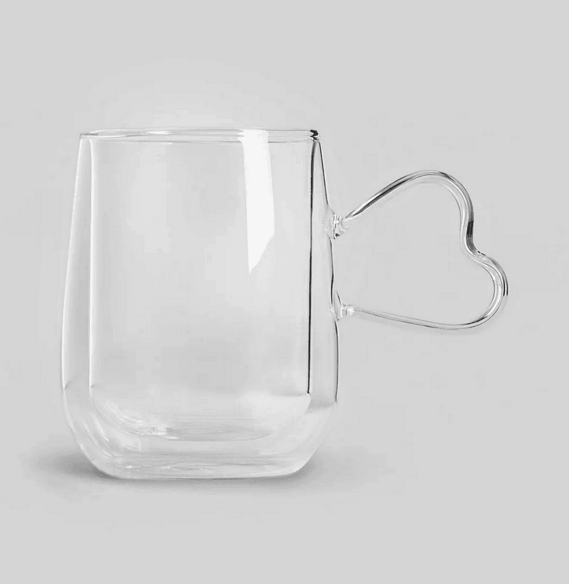 Sklenice | ZEMRA | dvojitá sklenice se srdcovým uchem | 0,45 l | 724480