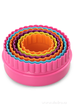 CREMO | oboustranná vykrajovátka KOLEČKA | hladká & vlnitá | 6 ks