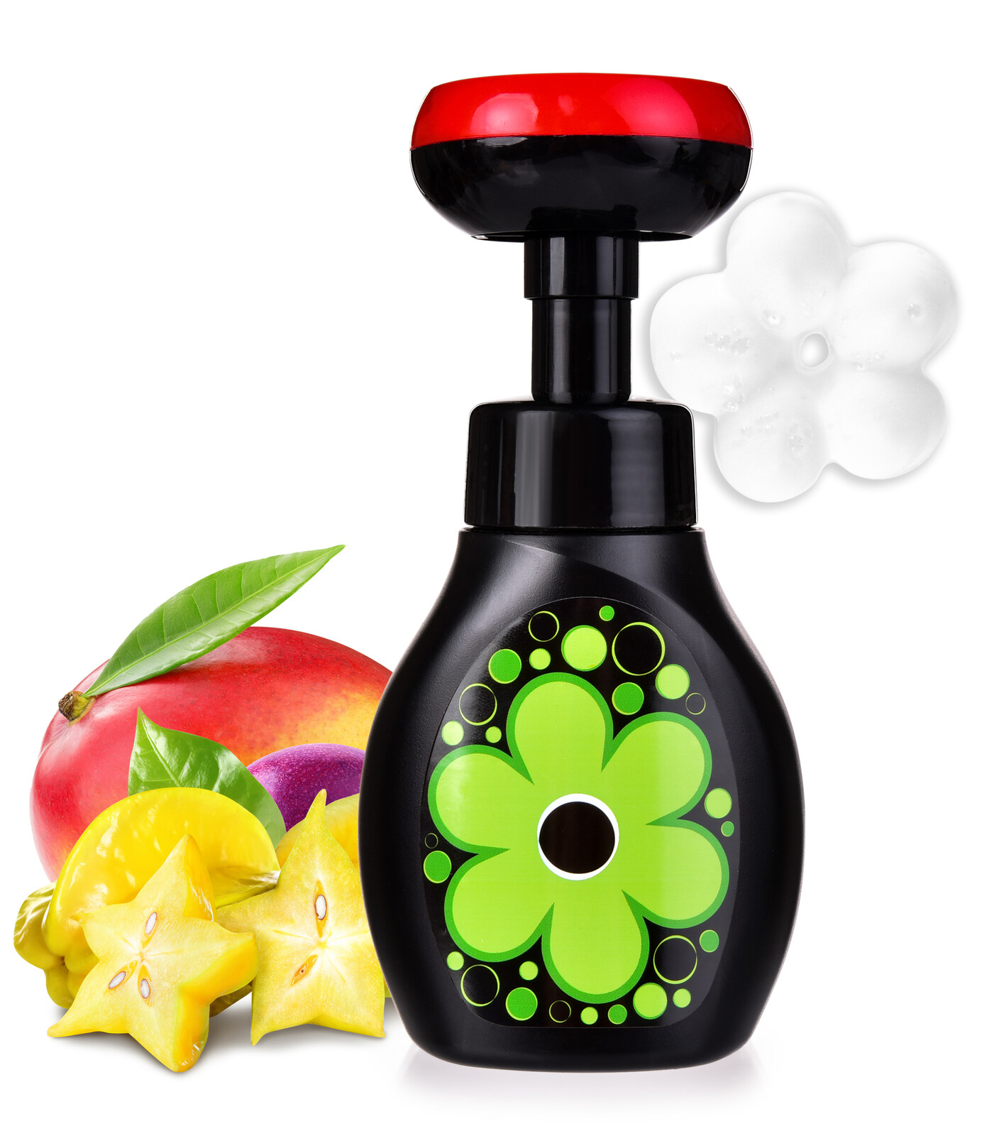 DAISY FRUIT | pěnové mýdlo na ruce & tělo s veselým napěňovačem | 300 ml