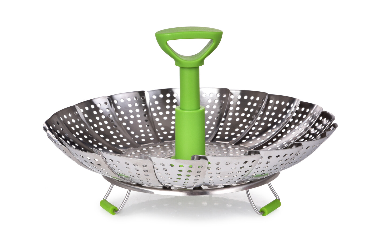 NAPAŘÁTOR | 22 cm nerezový napařovací cedník s teleskopickou rukojetí, průměr 14–22 cm