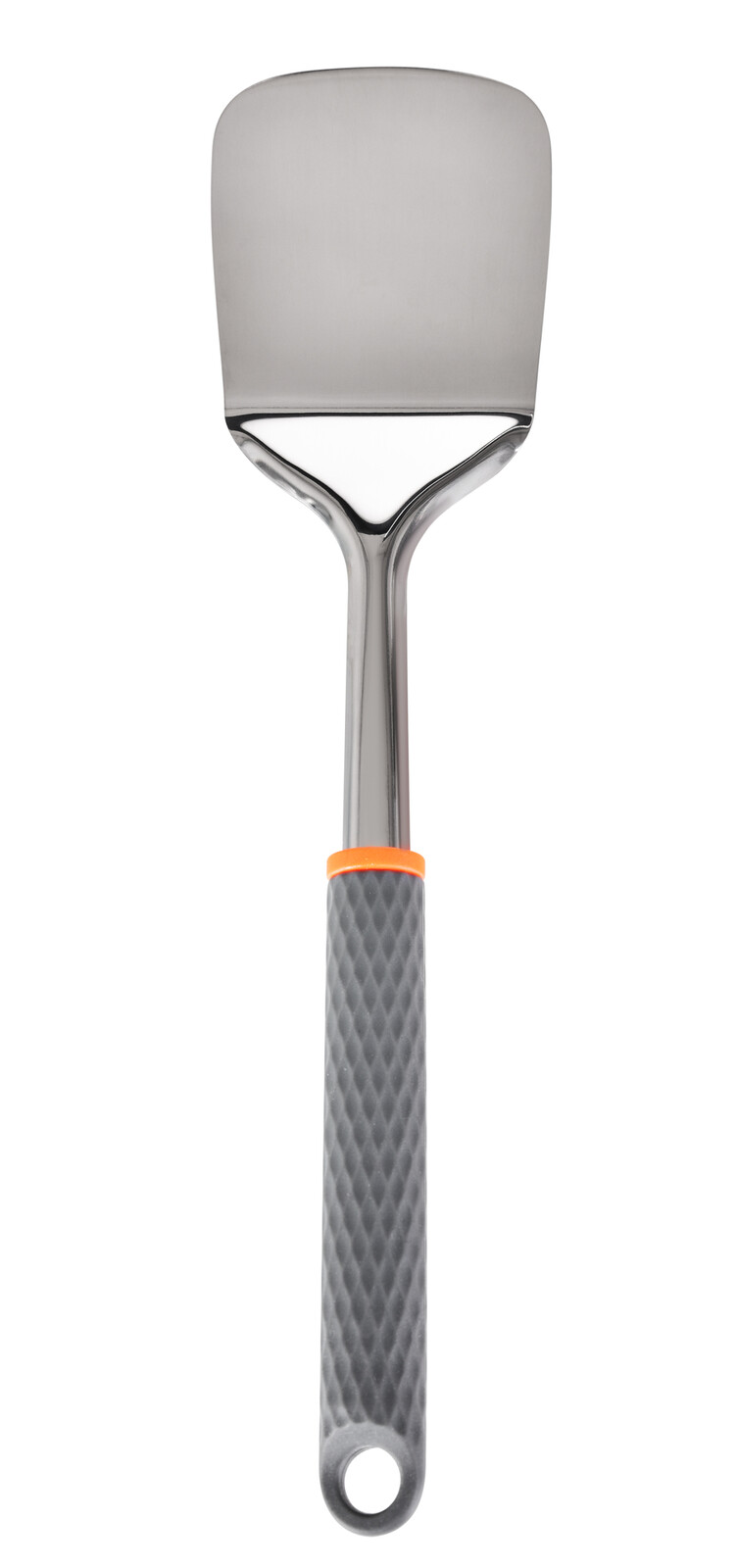 ABS INOX | nerezová obracečka – lopatka s ergonomickou rukojetí | 34 cm