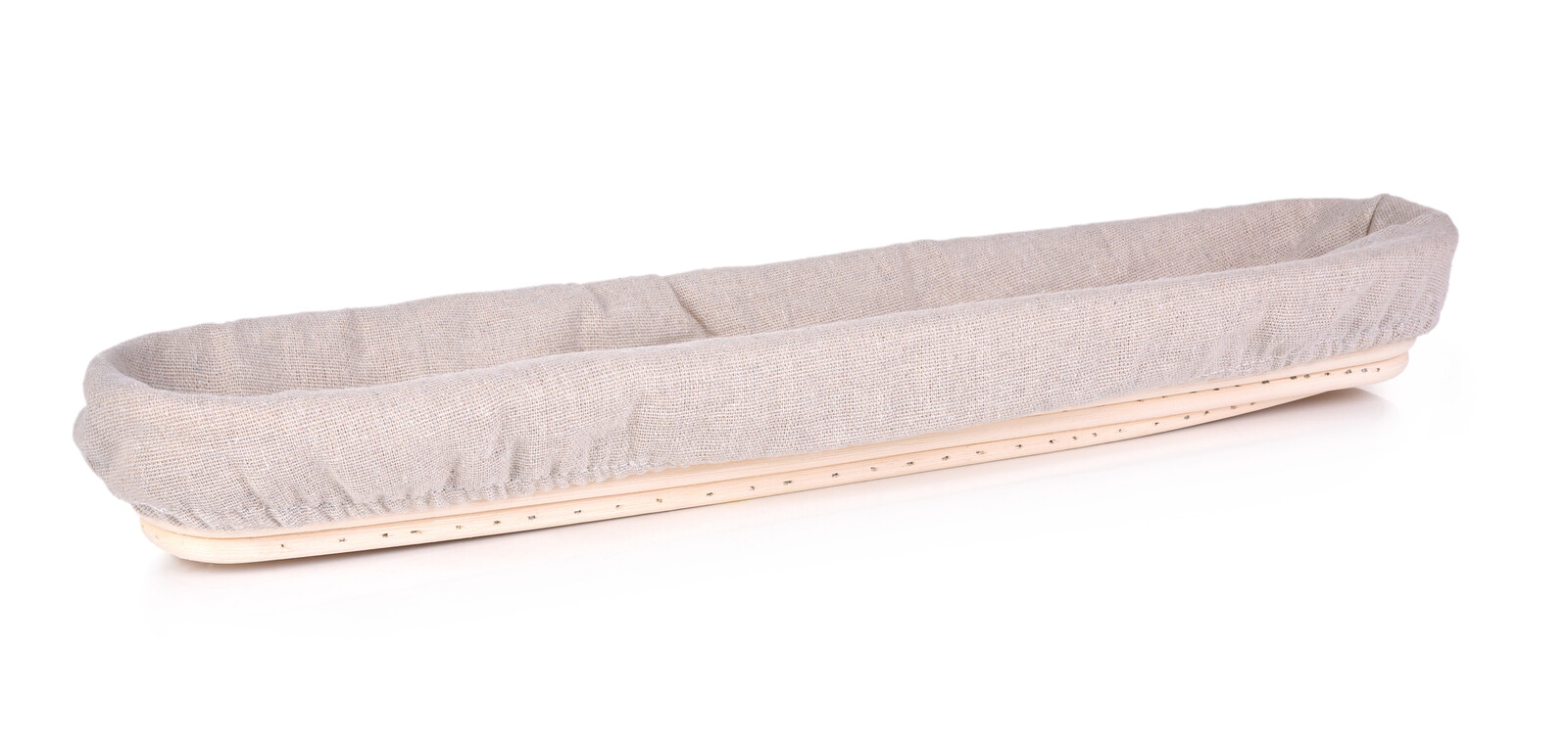 GoEco® | 44 cm dřevěná ošatka na bagetu s látkovým potahem