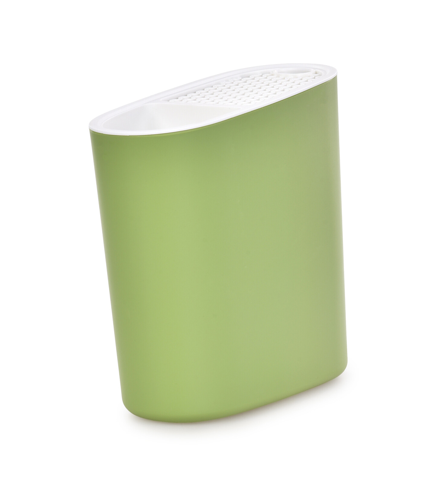 GOURMET | 2v1 šikmý stabilní stojan a odkapávač na nože olivový s bílou