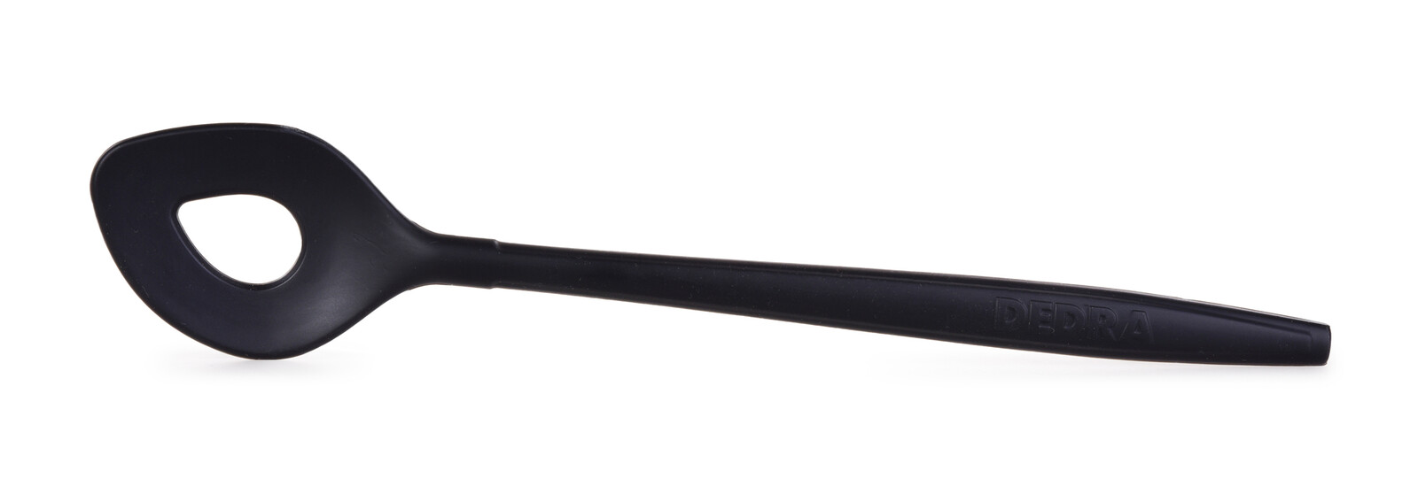 LEGENDS | silikonová vařečka s otvorem a kovovým jádrem | 30 cm černá