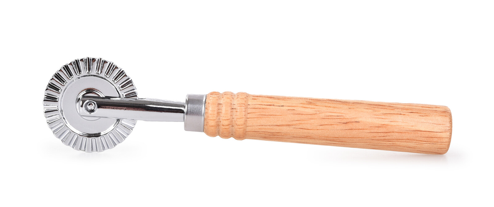 GOURMET | rádlo | vroubkovaný kráječ na těsto | 16 cm | dřevěná rukojeť