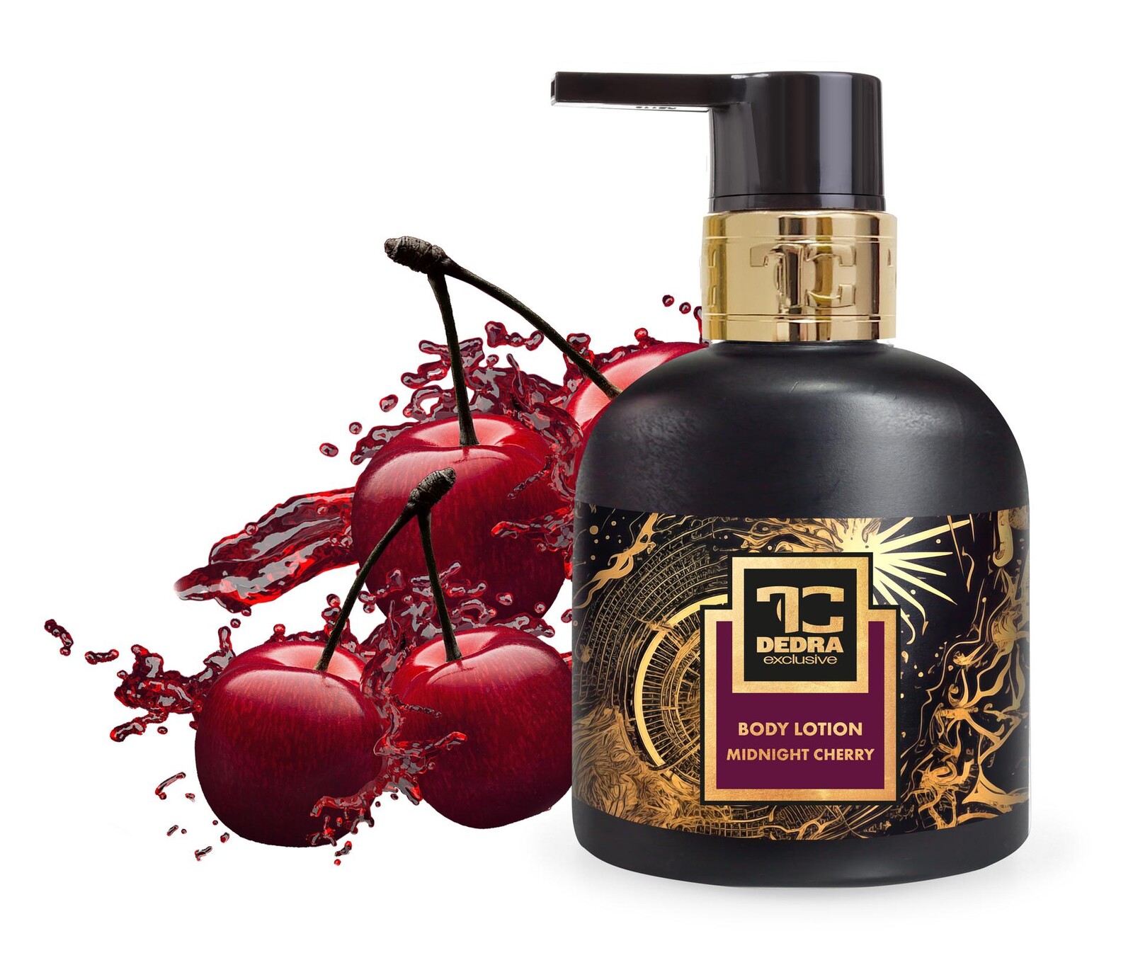 MIDNIGHT CHERRY | zvláčňující tělové mléko s mandlovým olejem | 320 ml