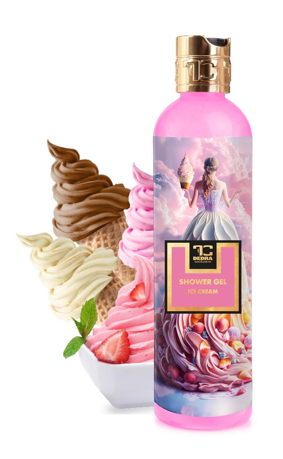 ICE CREAM | exkluzivní šetrný sprchový gel s glycerinem & Aloe vera | 320 ml | LEGENDS
