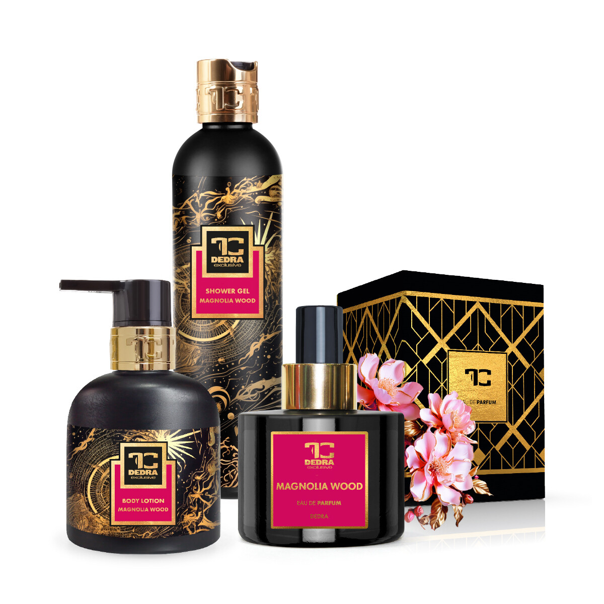MAGNOLIA WOOD | dárková sada EDP + tělové mléko + sprchový gel | 1+2 ZDARMA