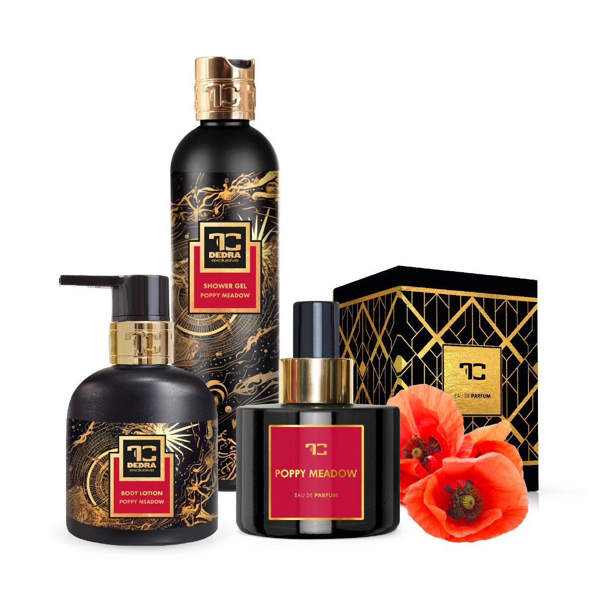 POPPY MEADOW | dárková sada EDP + tělové mléko + sprchový gel | 1+2 ZDARMA