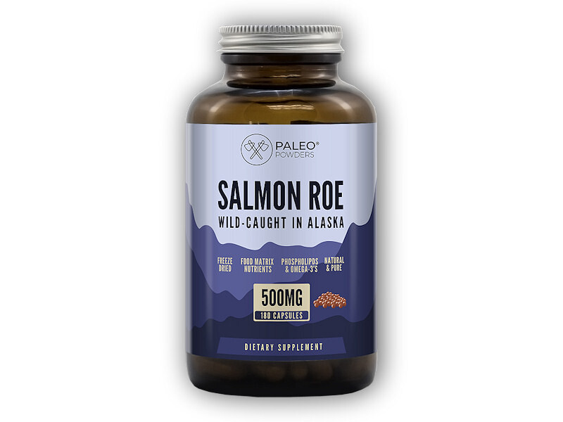 Paleo Powders Divoké lososí jikry (Aljaška) 180 kapslí