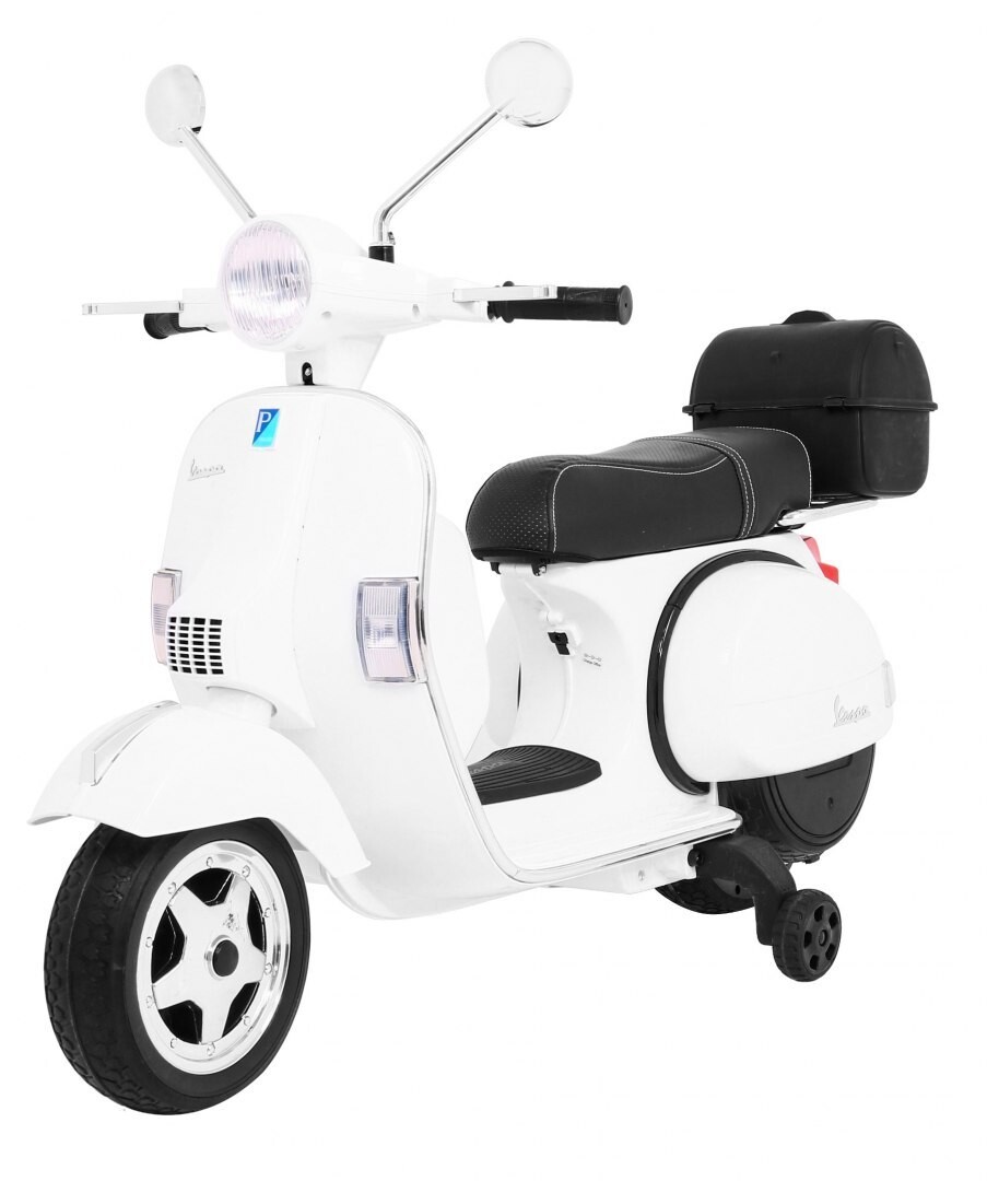 mamido Dětský elektrický skútr Vespa bílý