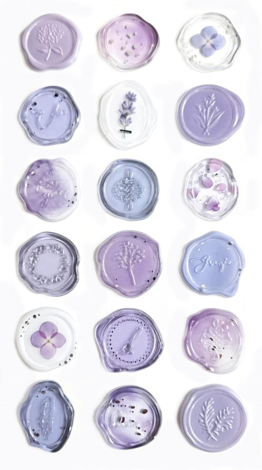 Galeria Papieru Dekorativní samolepicí pečetě - světle fialové, 18 ks