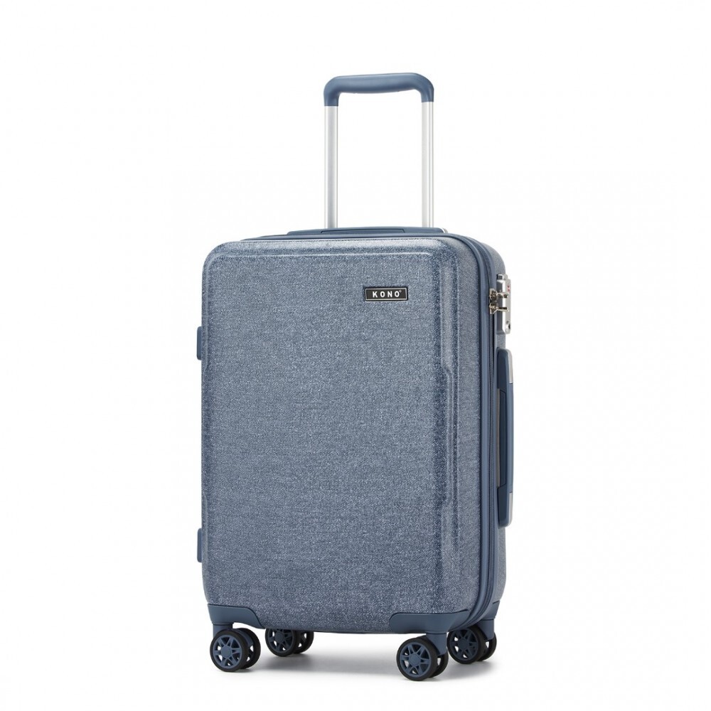 Kabinový skořepinový kufr z ABS+PC - Kono - 33 L - džínově modrý