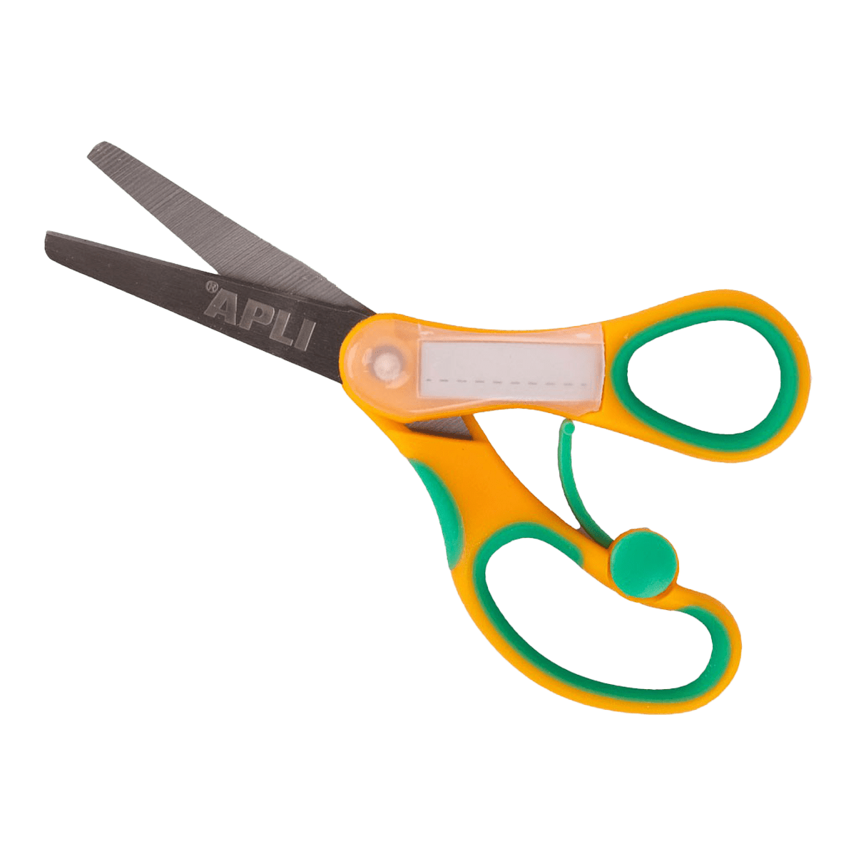 APLI APLI, A20005, školní nůžky s jmenovkou, mix barev, 1 ks Barva: Žlutá