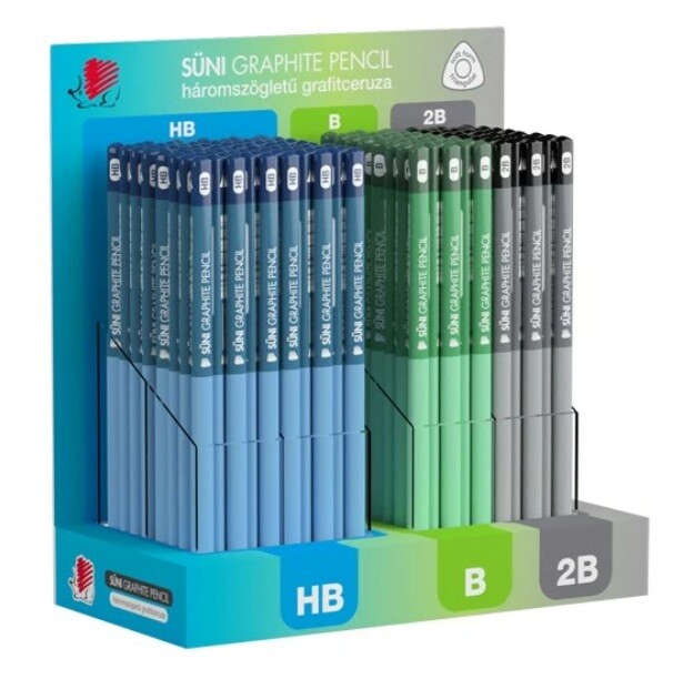 ICO ICO, Ježek, ergonomická grafitová tužka, mix barev a tvrdostí, 1 ks Tvrdost tužek: HB Modrá