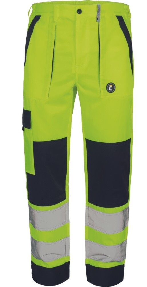 CERVA MAX NEO HI-VIS pracovní kalhoty do pasu žlutá