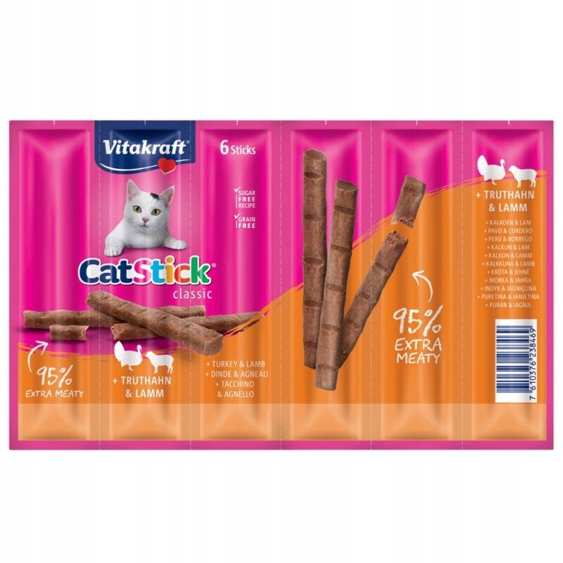 Vitakraft Cat Stick Mini pamlsky pro kočky - losos a pstruh (6 x 6 g)