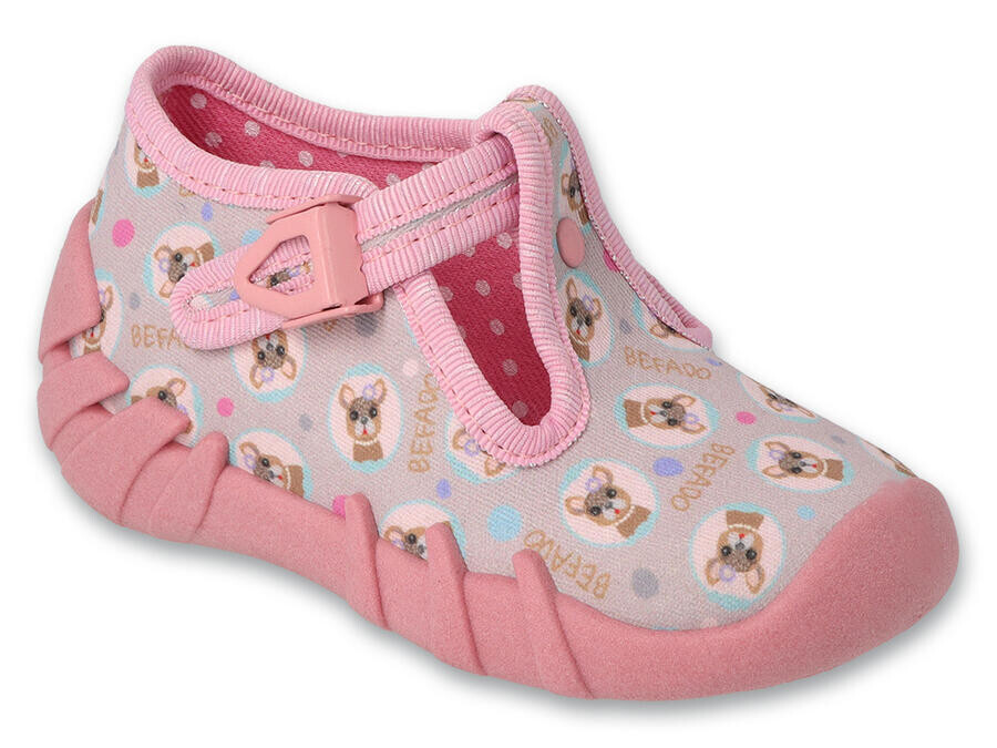 BEFADO 110P485 dívčí bačkorky růžové pejsci 19 110P485_19