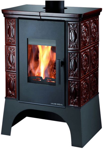 Haas+Sohn Kamna s výměníkem EMPOLI AL II, kachle hnědá, vychlazovací smyčka