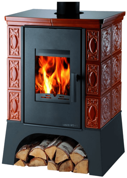 Haas+Sohn Kamna s výměníkem EMPOLI AL II, kachle karamel, vychlazovací smyčka