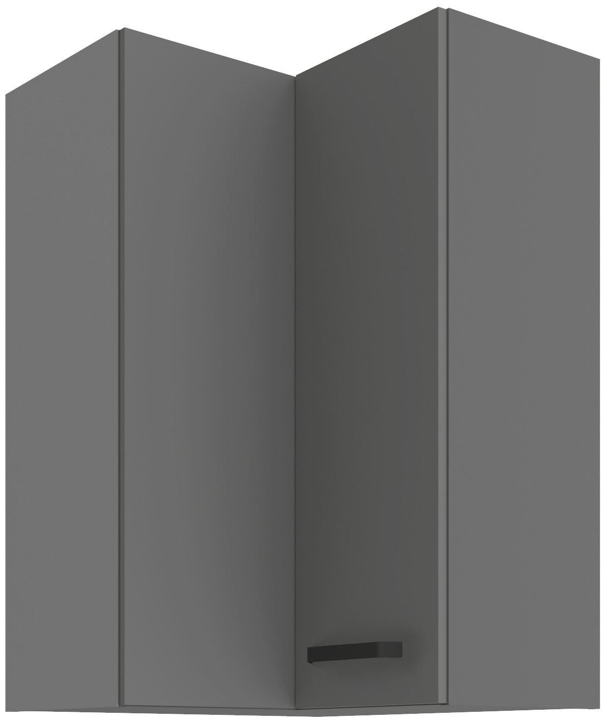 Horní rohová skříňka Nessa 60x60 GN-90 2F (90°) Barva korpusu: Antracit, Barva dvířek: Antracit