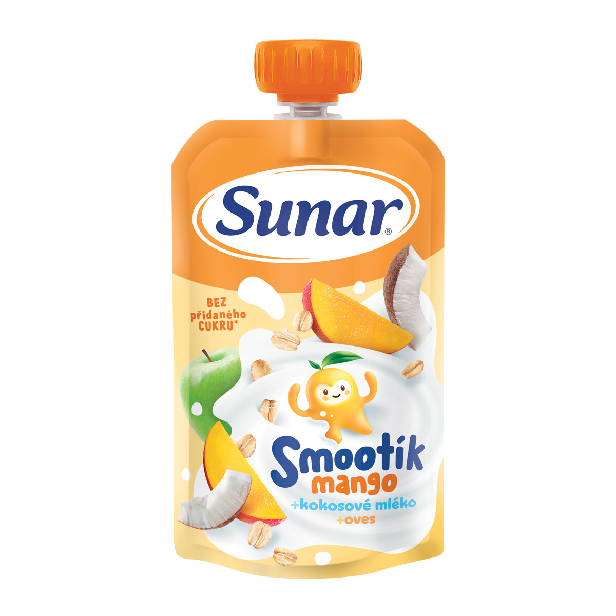 SUNAR Smootík dětská kapsička mango, kokosové mléko, ovesné vločky 12m+ 120 g