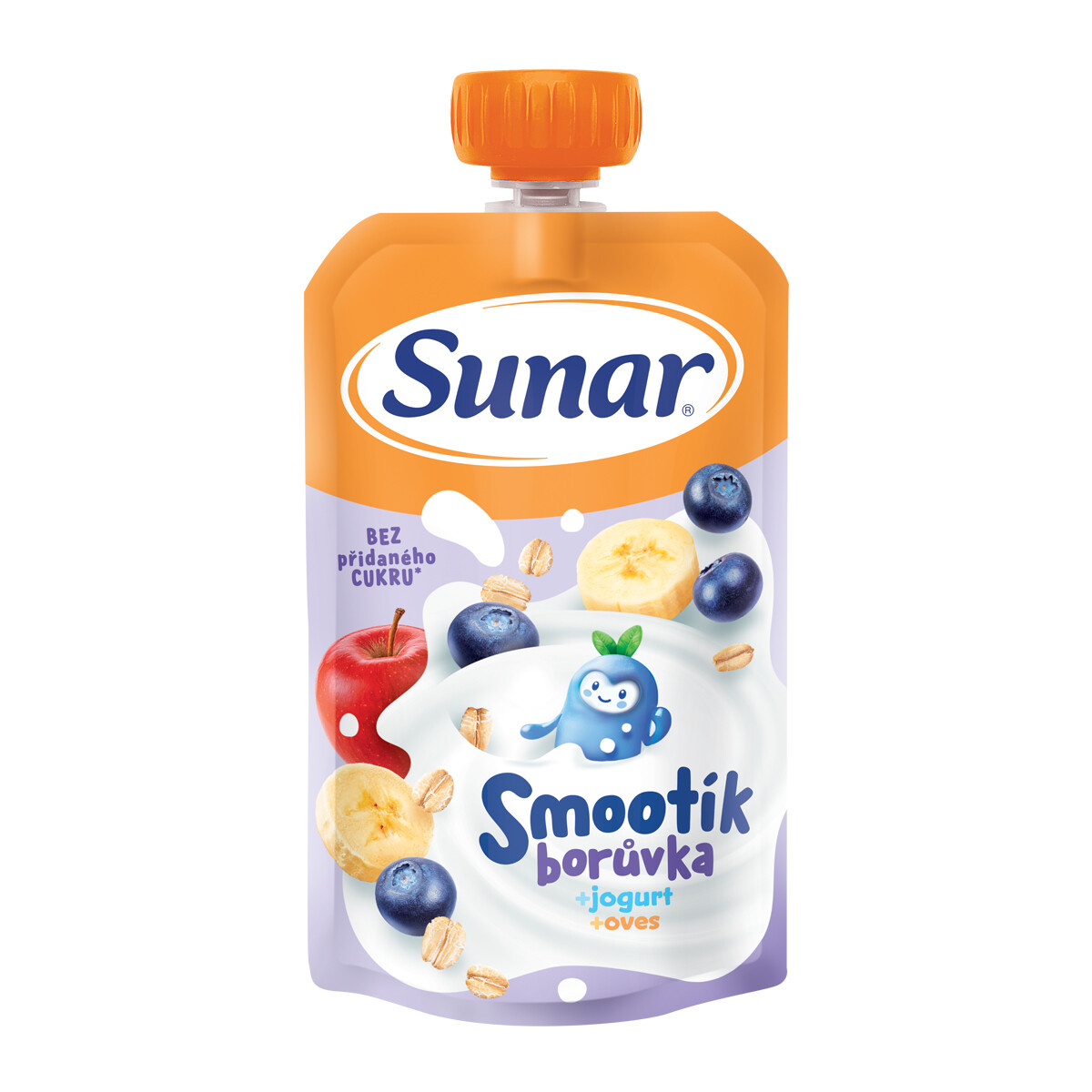 SUNAR Smootík dětská kapsička borůvka, jogurt, ovesné vločky 12m+ 120 g